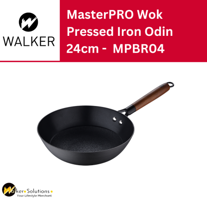 MasterPRO Pressed Iron Wok 24cm - Odin - BGMP-3818-INC