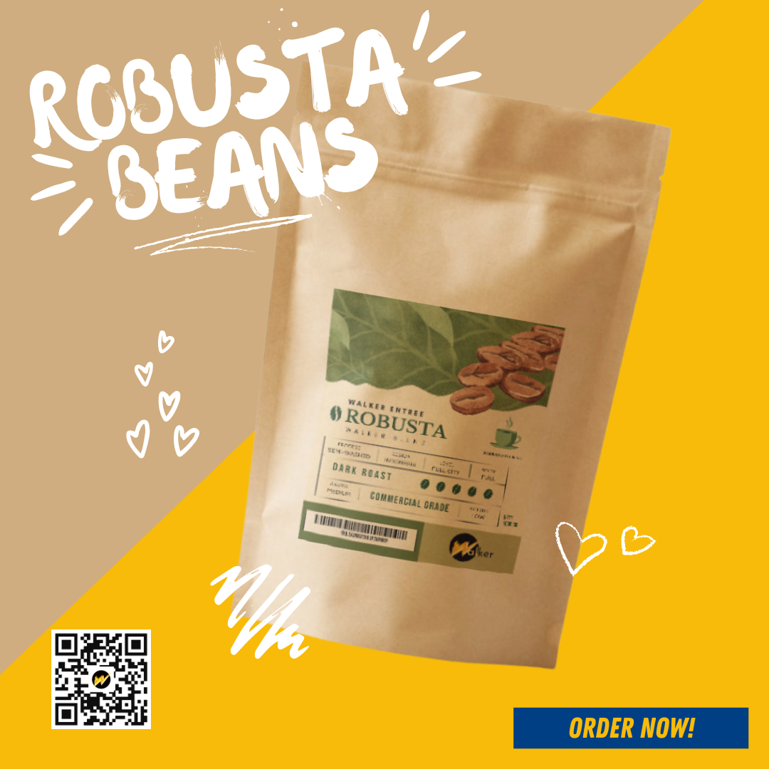 Walker Coffee Beans Robusta  250g / 1kg - Commercial Grade- Affordable