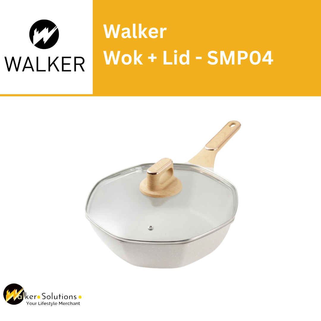 Walker Large Capacity Non Stick Wok- Healthy Frying Wok Granite Cookware Suitable For All Stove gas and Induction 30 cm