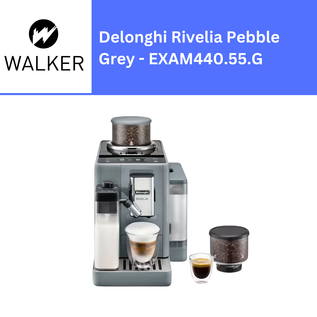 Delonghi Rivelia Pebble Grey Automatic Coffee Machine - EXAM440.55.G
