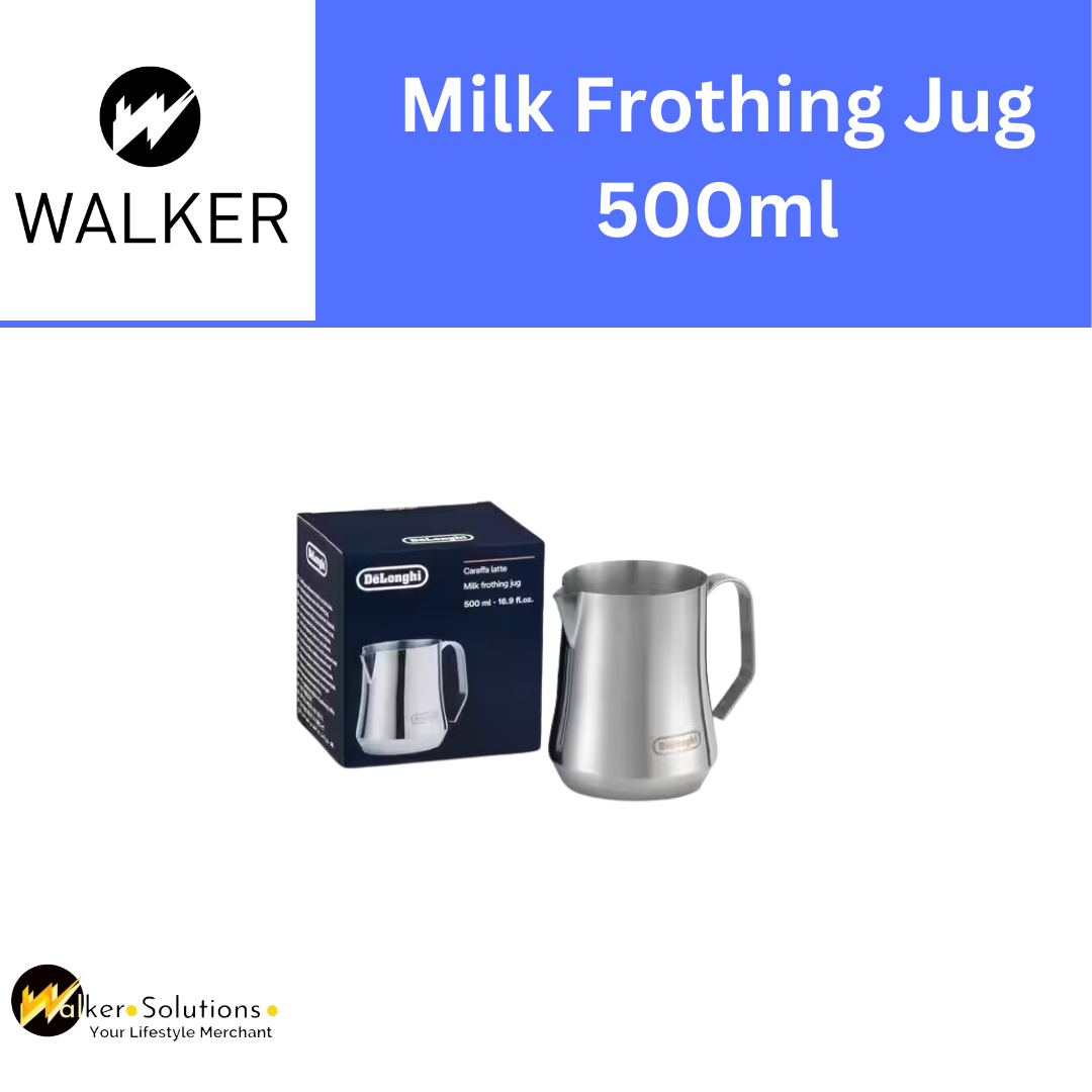 Delonghi Stainless Steel Milk Frothing Jug 500ml - All Coffee Machine Accessories