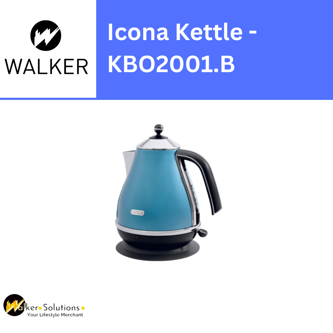 Delonghi Icona Classic Kettle 1.7L Blue - KBO2001.B
