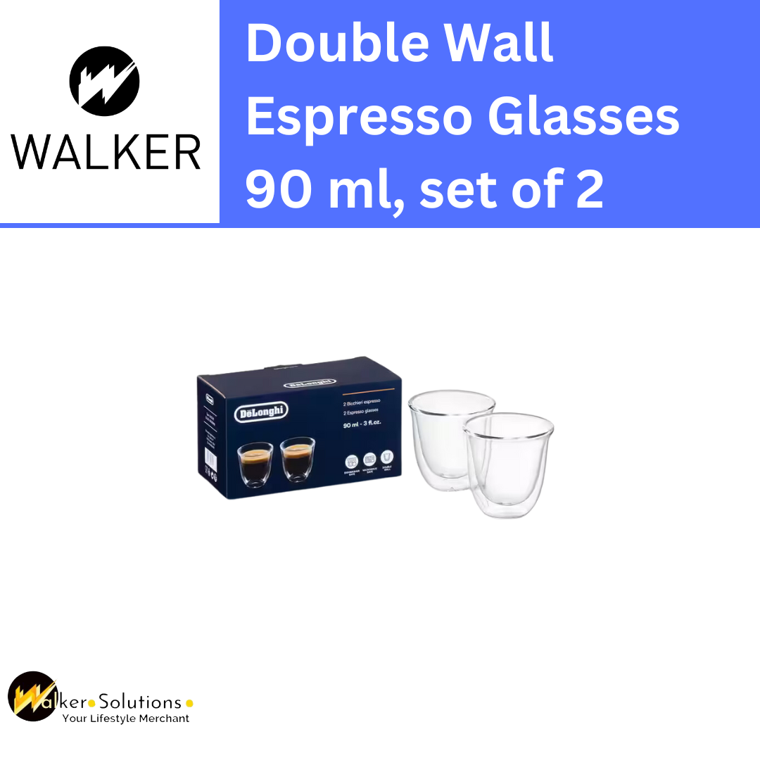 Delonghi Double wall espresso glasses, 90 ml, set of 2 DLSC310
