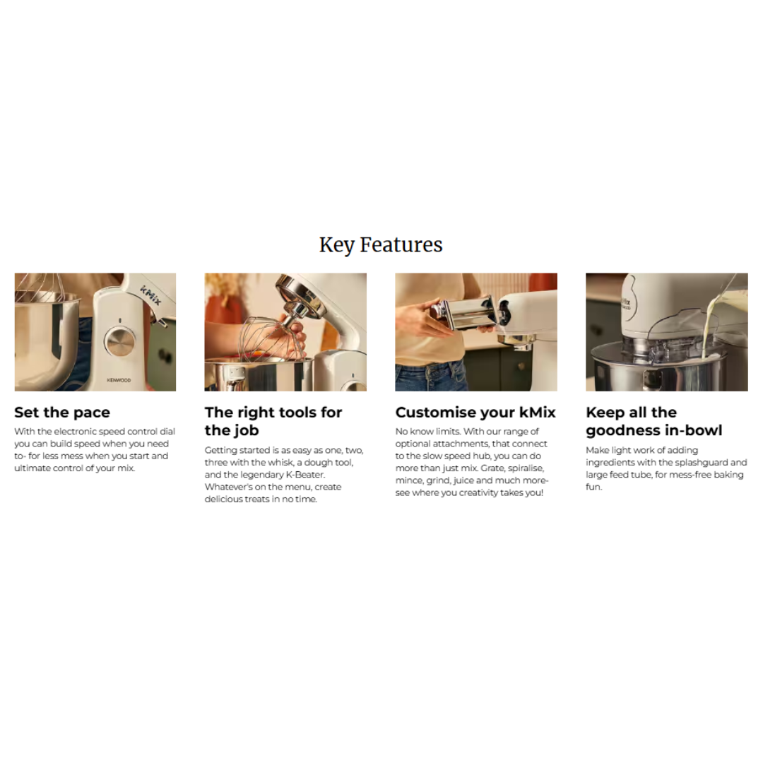 Kenwood kMix White Stand Mixer KMX754AWH / Kenwood kMix White StandMixer KMX754AWH