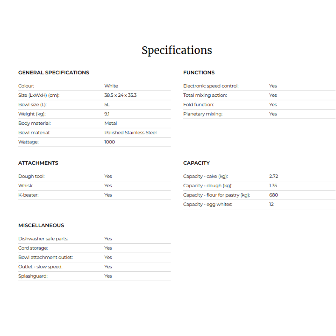Kenwood kMix White Stand Mixer KMX754AWH / Kenwood kMix White StandMixer KMX754AWH