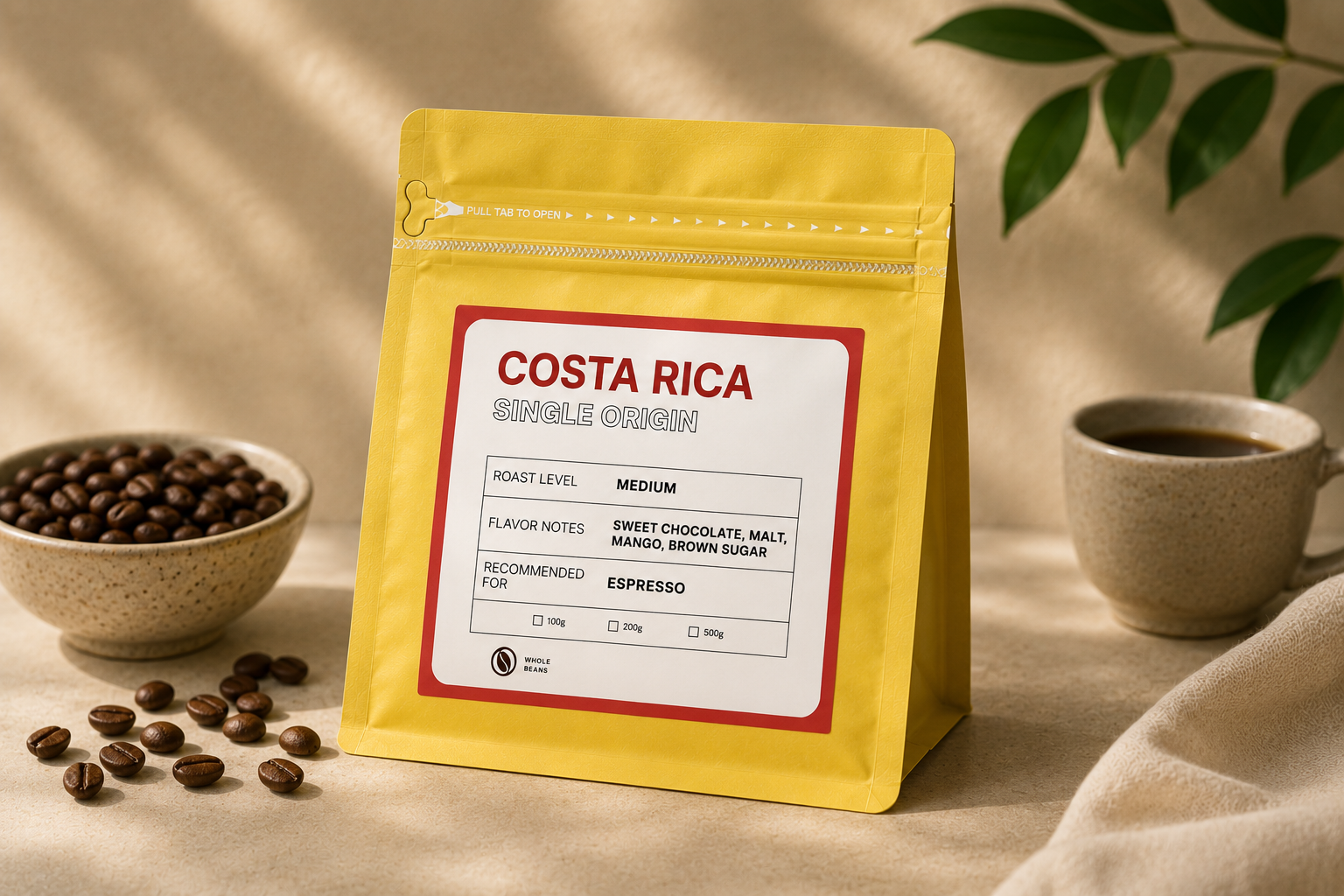 Walker Single Origin Costa Rica Coffee Beans 200gr
