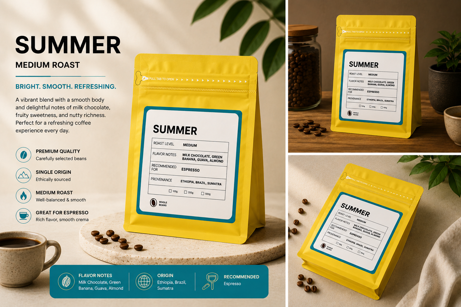 Walker Entree Summer Walker Blend Coffee Beans 200g