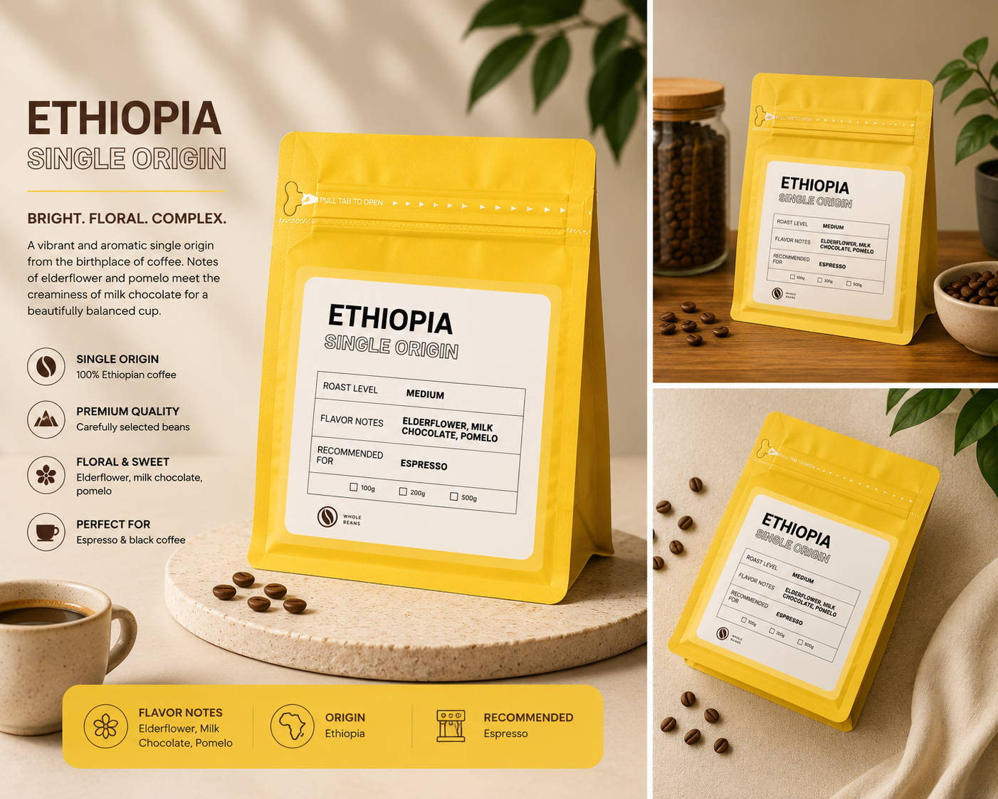 Walker Single Origin Ethiopia Coffee Beans 