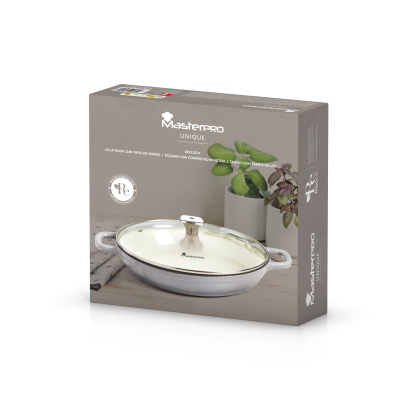 MasterPRO Low Casserole with Lid Cast Iron Ø30.5 cm - Unique - BGMP-3832