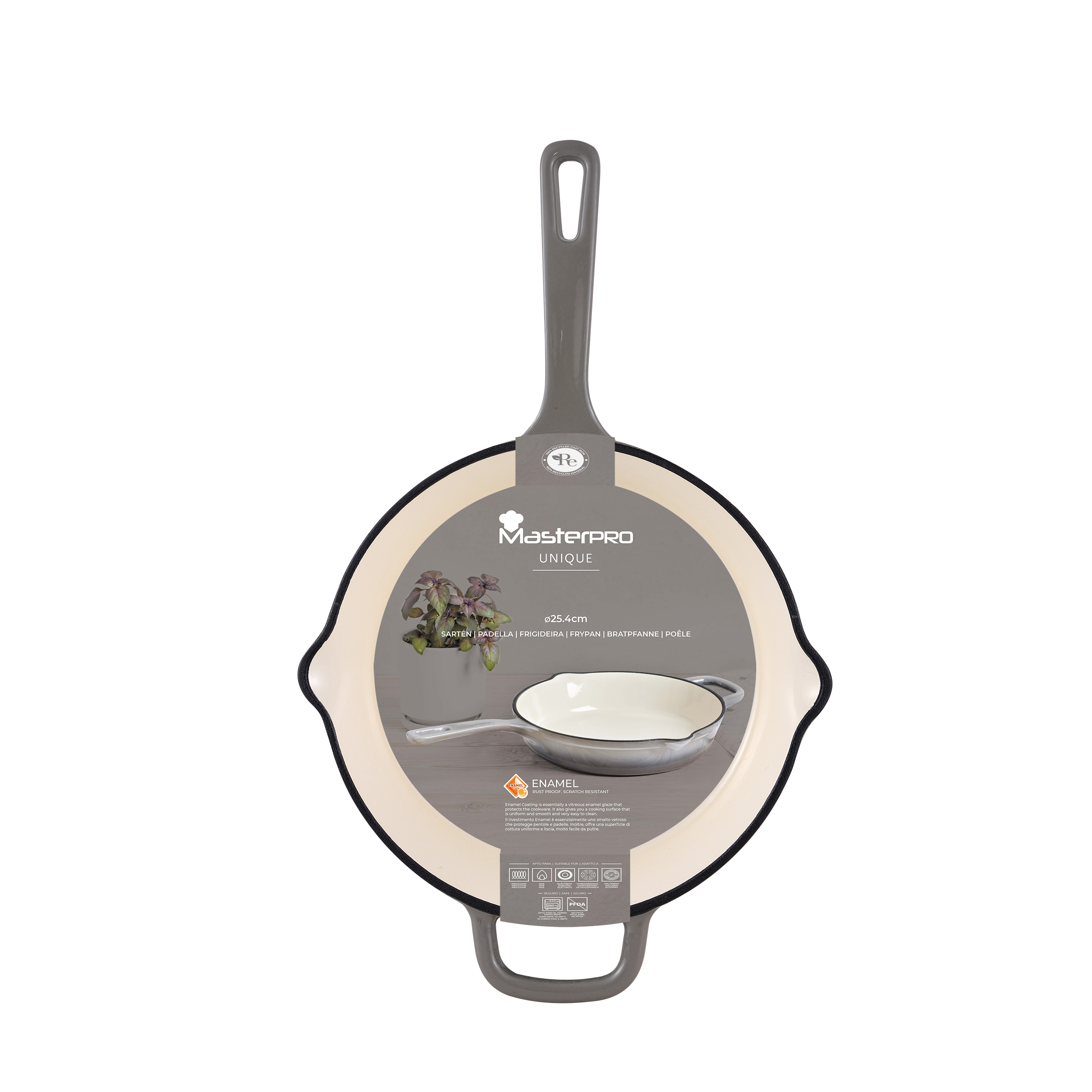 MasterPRO Cast Iron Frying Pan Ø25.4cm - Unique - BGMP-3833