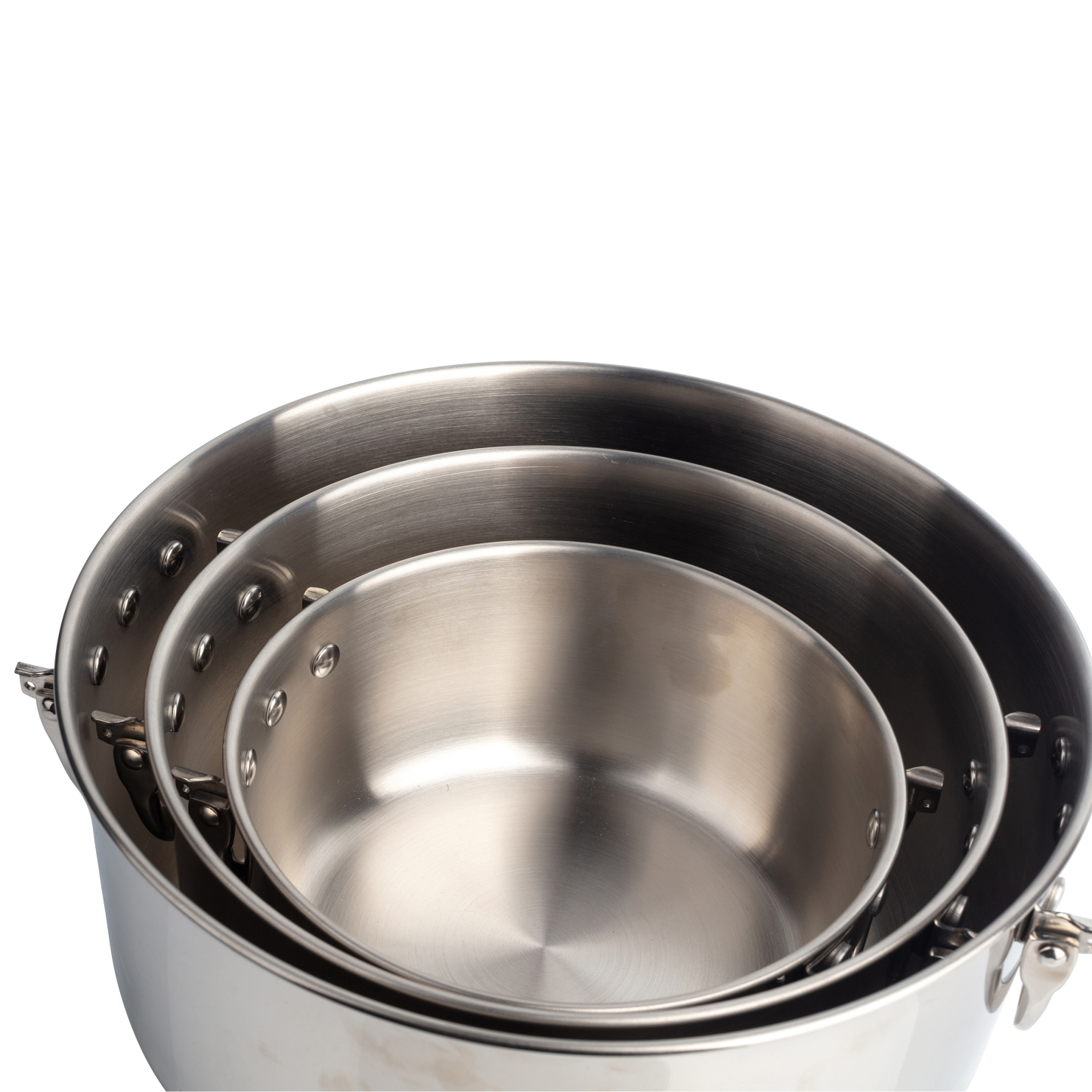 MasterPRO stackable stainless steel cookware set 4 pieces - Foodies Collection - BGMP-2160