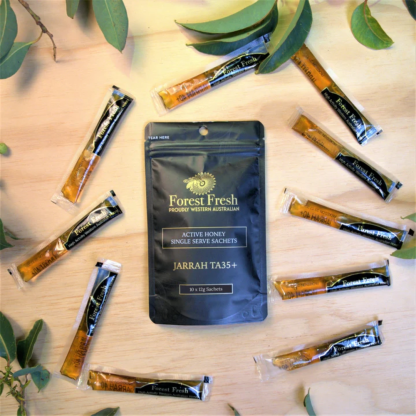Forest Fresh Jarrah Honey Platinum TA35+ Sachet 10x13g Pack