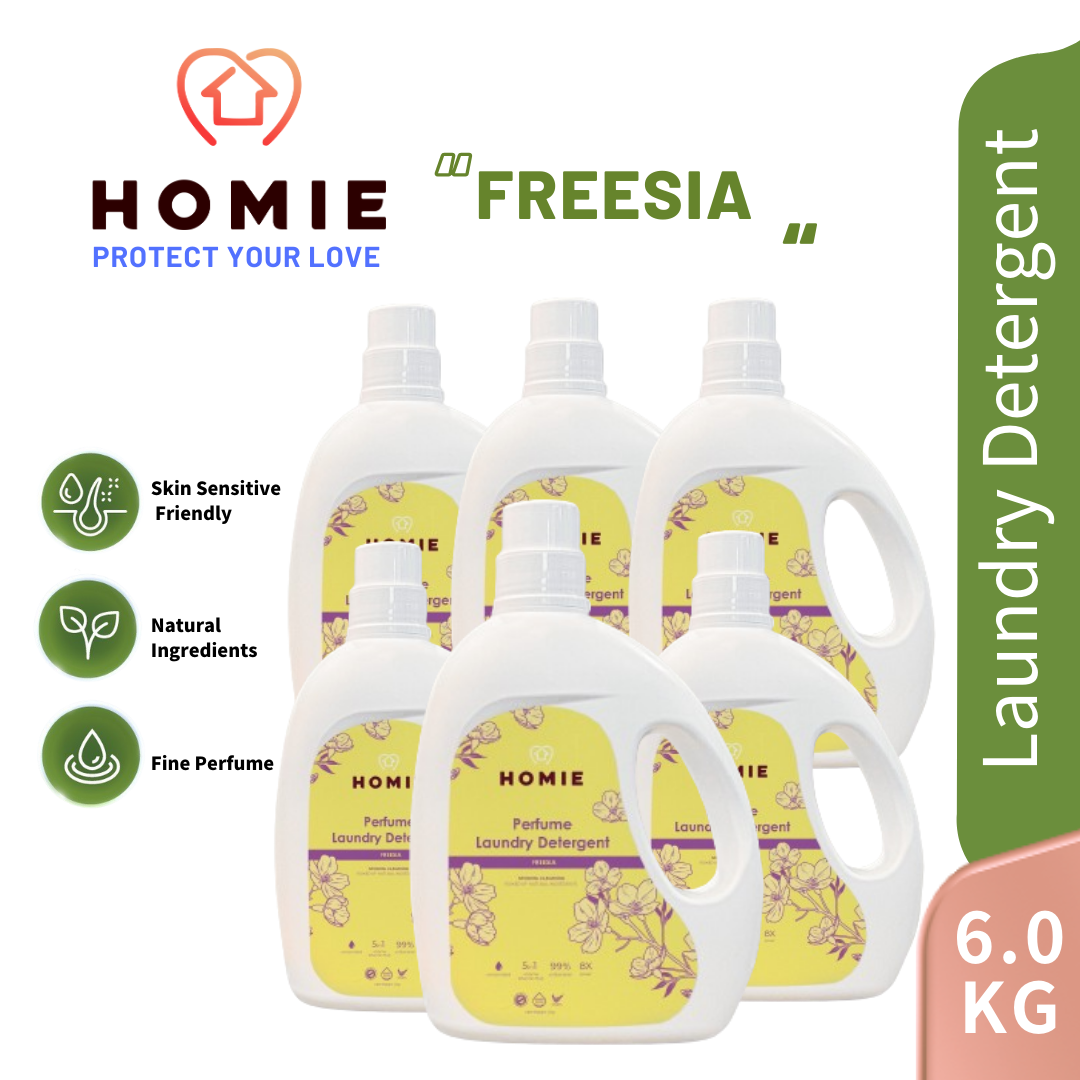 Enzyme Anti-Bacterial Perfume Laundry Detergent (Super Saver Pack 6 Bottle) - English Pear & Freesia