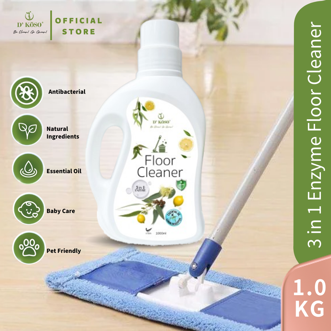 3 in 1 Enzyme Floor Cleaner (1000ml) - Lemon Eucalyptus EO - 3合1 酵素地板抹地液