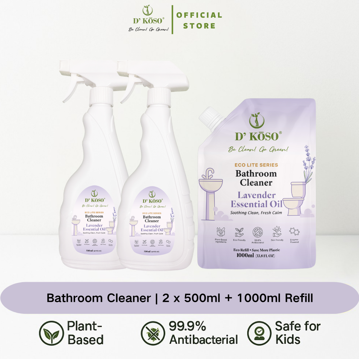 Bathroom Family Pack ( 2x500ml + 1000ml Bathroom Cleaner