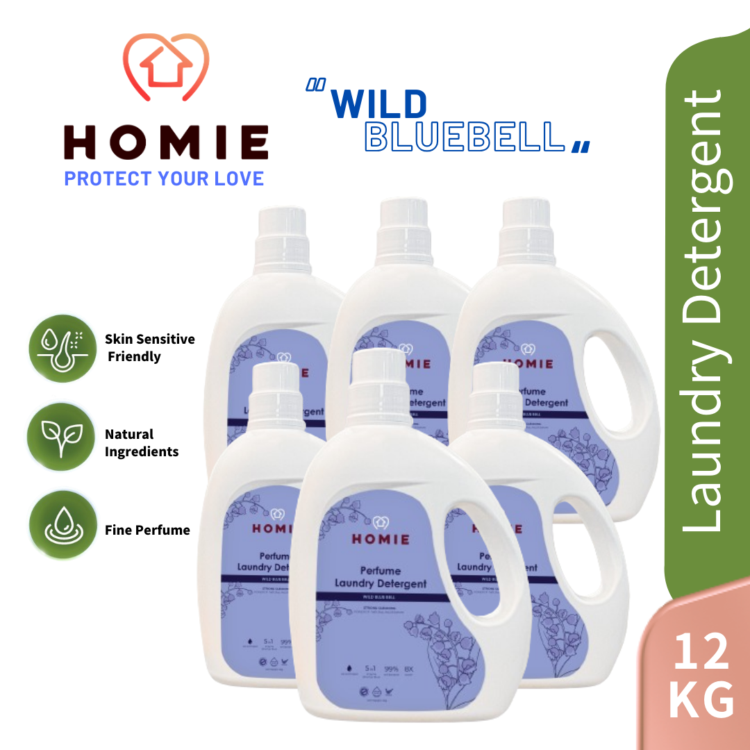 Enzyme Anti-Bacterial Perfume Laundry Detergent (Super Saver Pack 6 Bottle) - Wild Bluebell