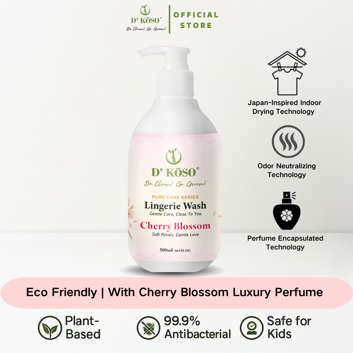 500ml Lingerie Wash - Cherry Blossom