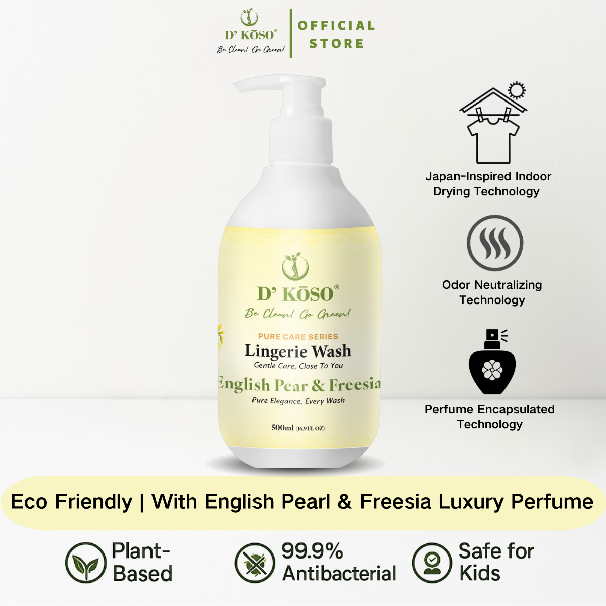 500ml Lingerie Wash - English Pear & Freesia