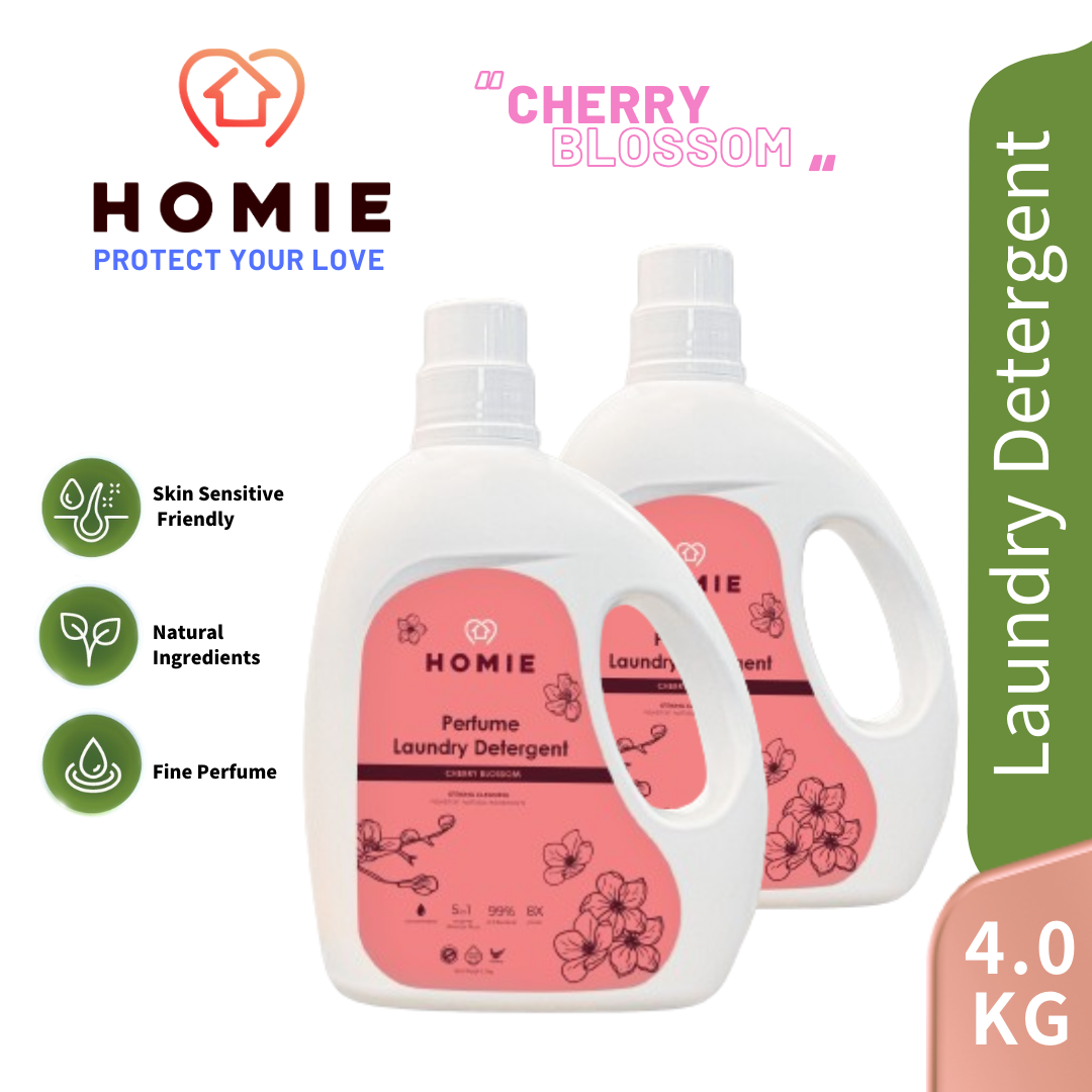 Enzyme Anti-Bacterial Perfume Laundry Detergent (Value Pack 2 Bottle) - Cherry Blossom