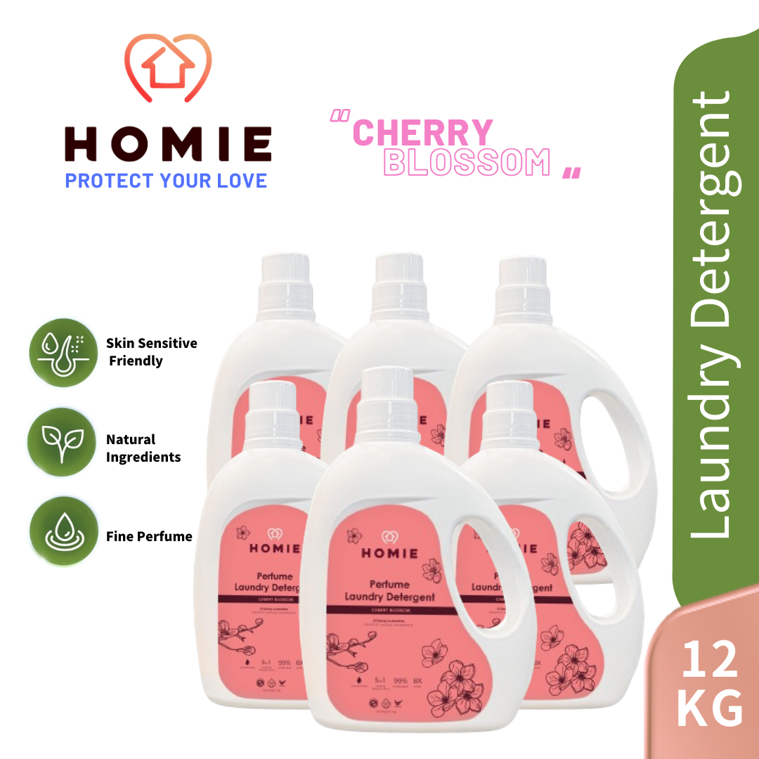 Enzyme Anti-Bacterial Perfume Laundry Detergent (Super Saver Pack 6 Bottle) - Cherry Blossom