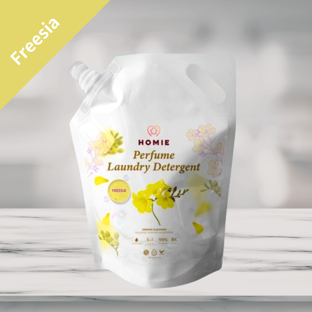 Enzyme Anti-Bacterial Perfume Laundry Detergent 1kg Refill Pack - English Pear & Freesia