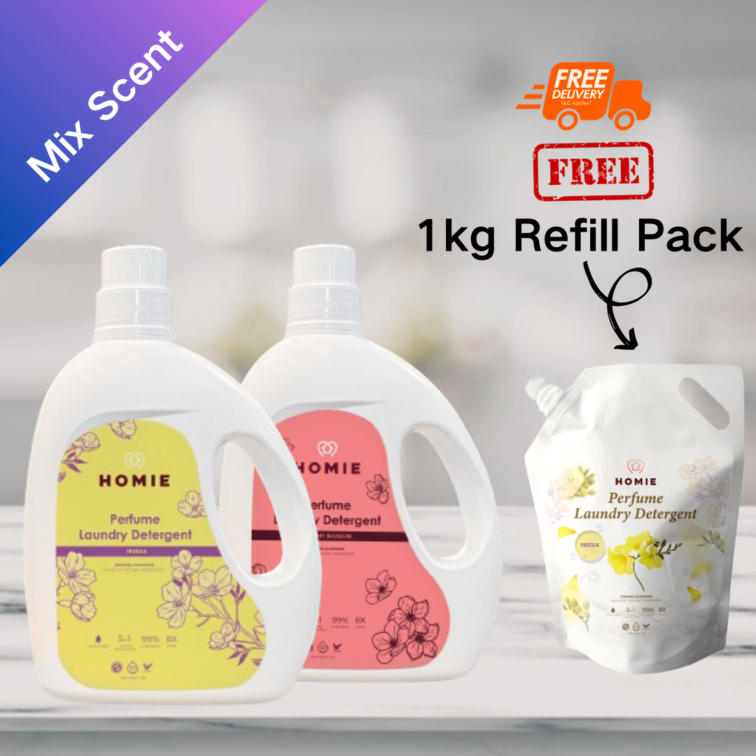 【Buy 2 Free 1】5 in 1 Enzyme Perfume Laundry Detergent 2kg  _ Mix Scent