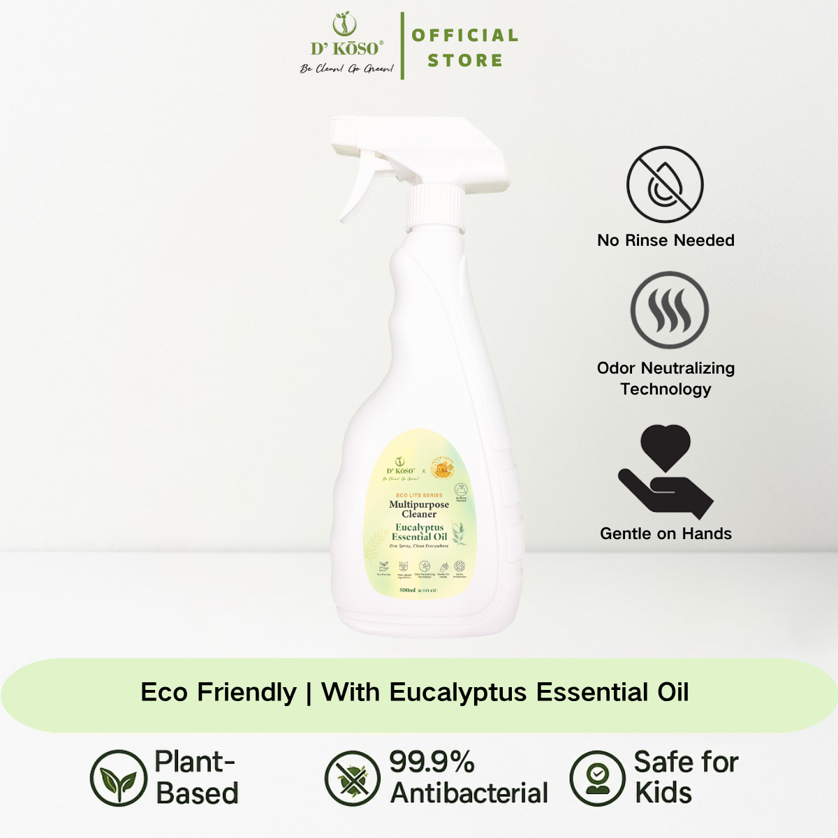 500ml Multipurpose Cleaner - Eucalyptus EO