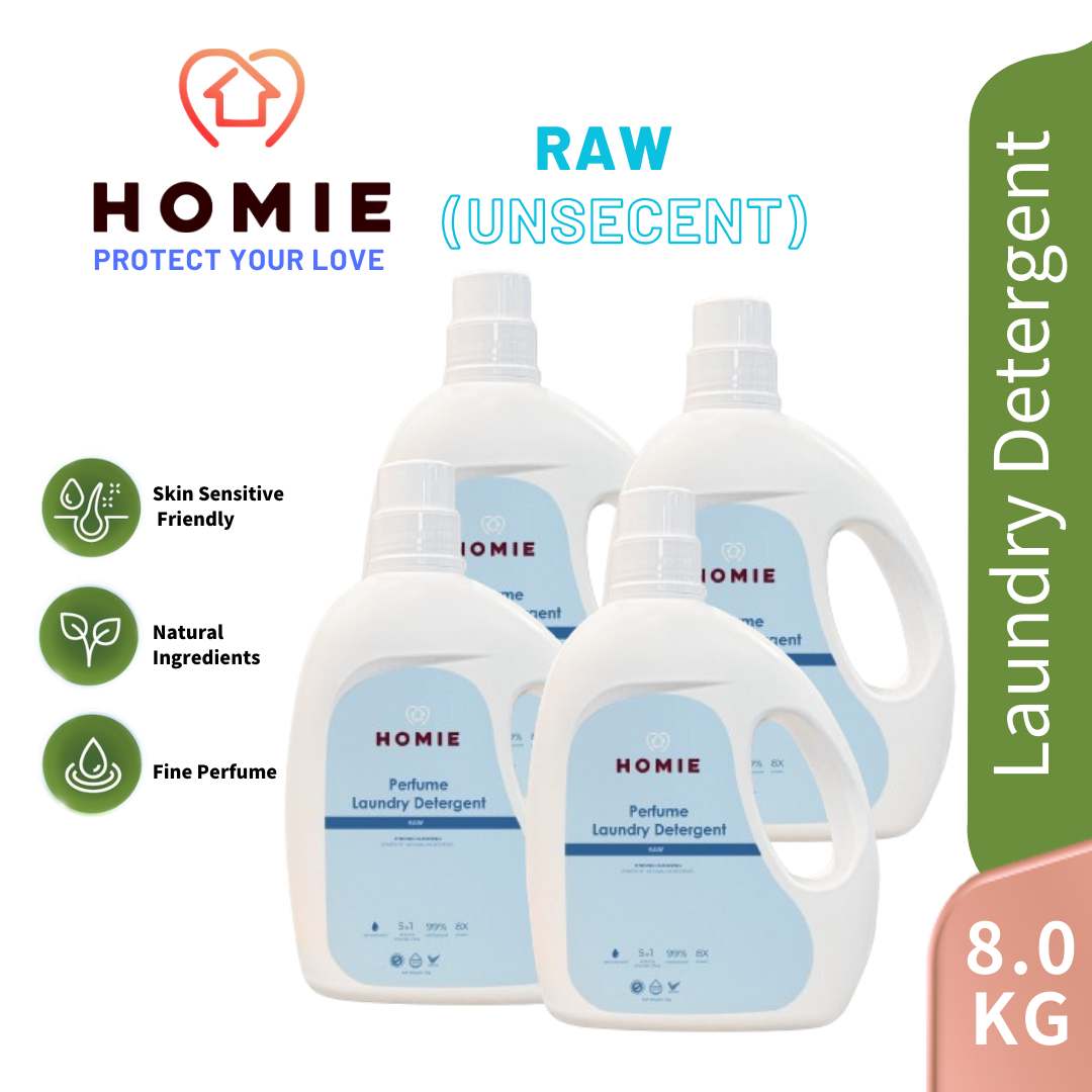 Enzyme Anti-Bacterial Perfume Laundry Detergent (Super Value Pack 4 Bottle) - RAW (Unscent)