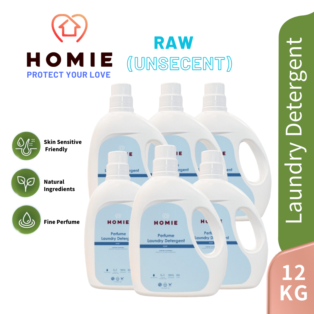 Enzyme Anti-Bacterial Perfume Laundry Detergent (Super Saver Pack 6 Bottle) - RAW (Unscent)