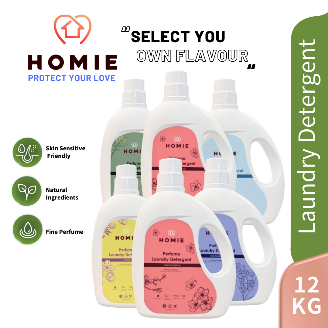 Enzyme Anti-Bacterial Perfume Laundry Detergent (Super Saver Pack 6 Bottle) - Select Your Flavour