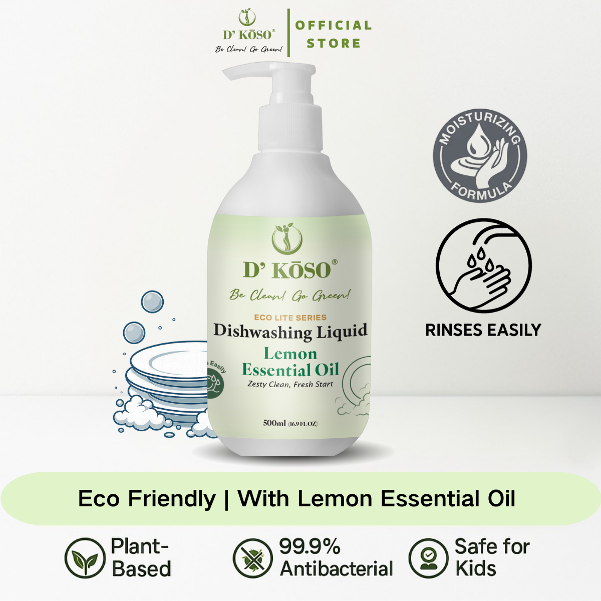 [Mix & Match] D’KOSO Eco Lite Cleaning Bundle – Choose Any 2 (Bathroom / Dishwashing / Handwash)