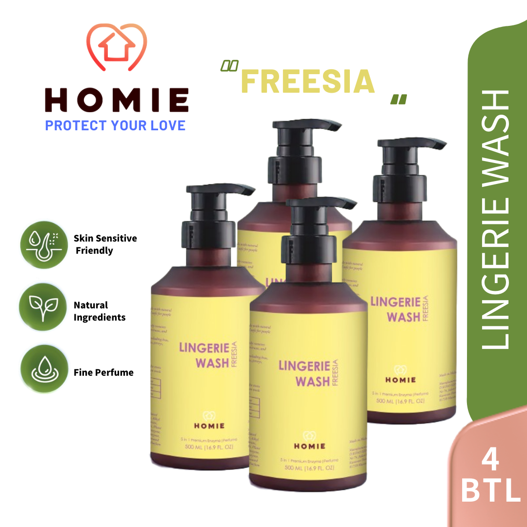 Enzyme Anti-Bacterial Perfume Lingerie Wash (Super Value Pack 4 Bottle) - English Pearl & Freesia