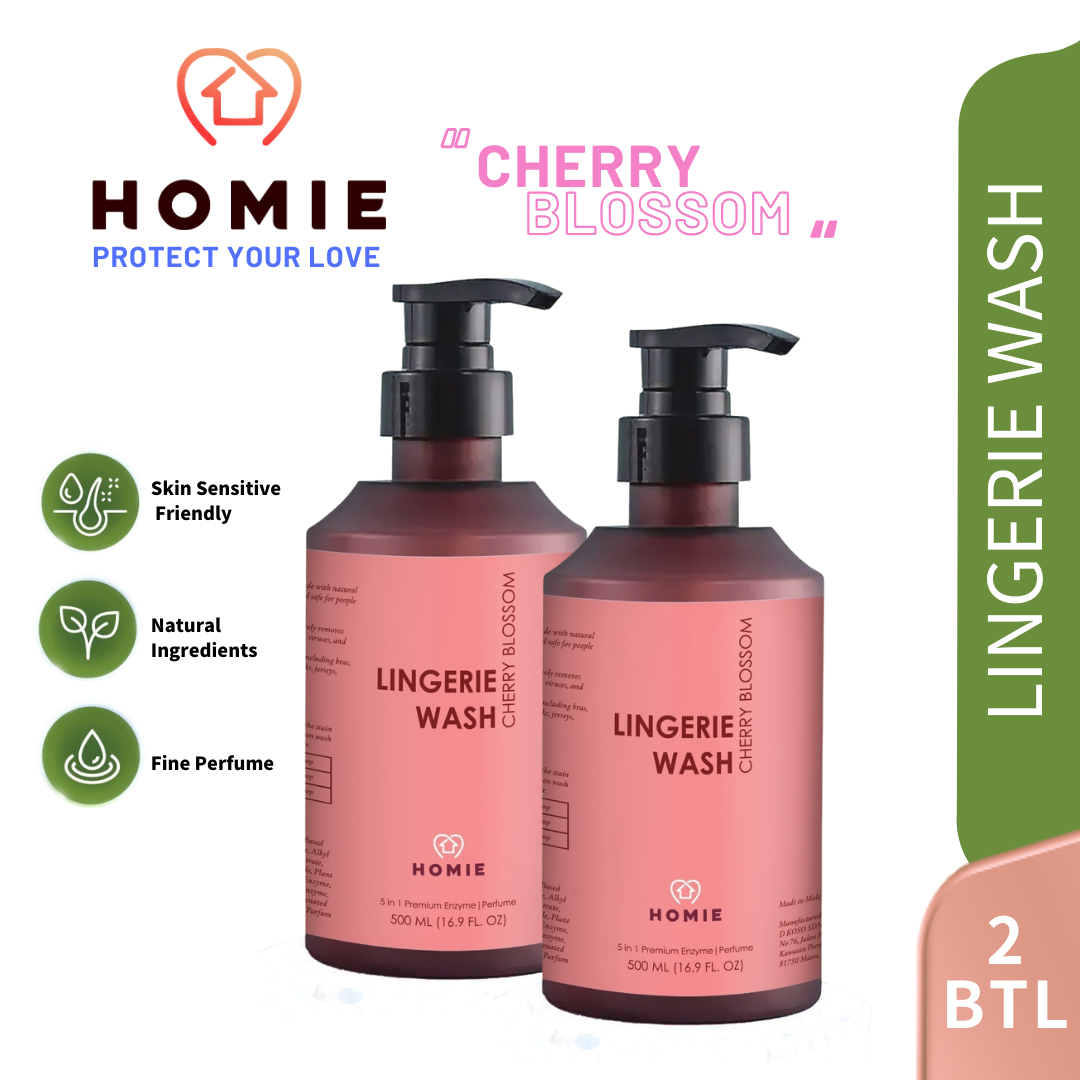 Enzyme Anti-Bacterial Perfume Lingerie Wash (Value Pack 2 Bottle) - Cherry Blossom