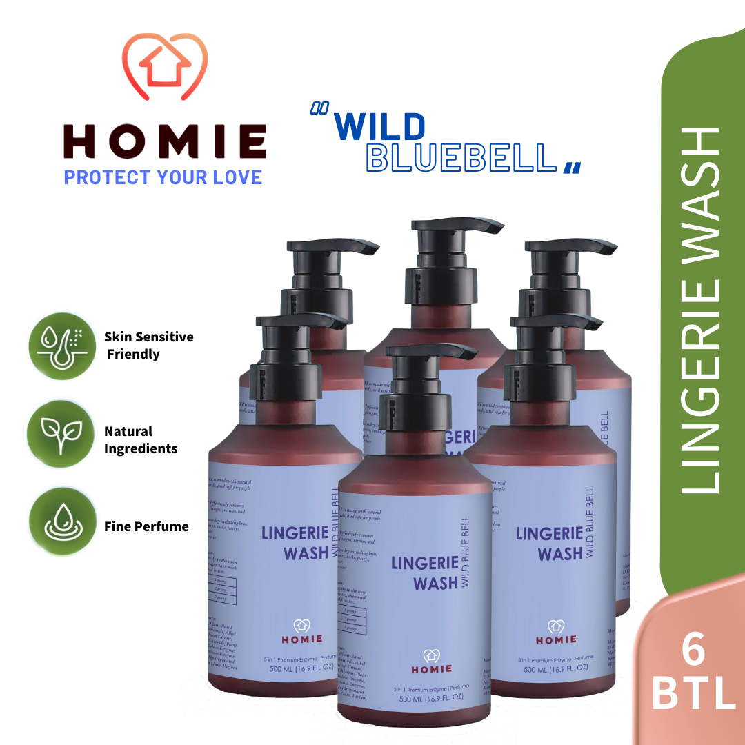 Enzyme Anti-Bacterial Perfume Lingerie Wash (Super Saver Pack 6 Bottle) - Wild Bluebell