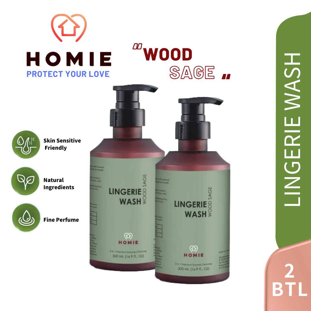 Enzyme Anti-Bacterial Perfume Lingerie Wash (Value Pack 2 Bottle) - Wood Sage