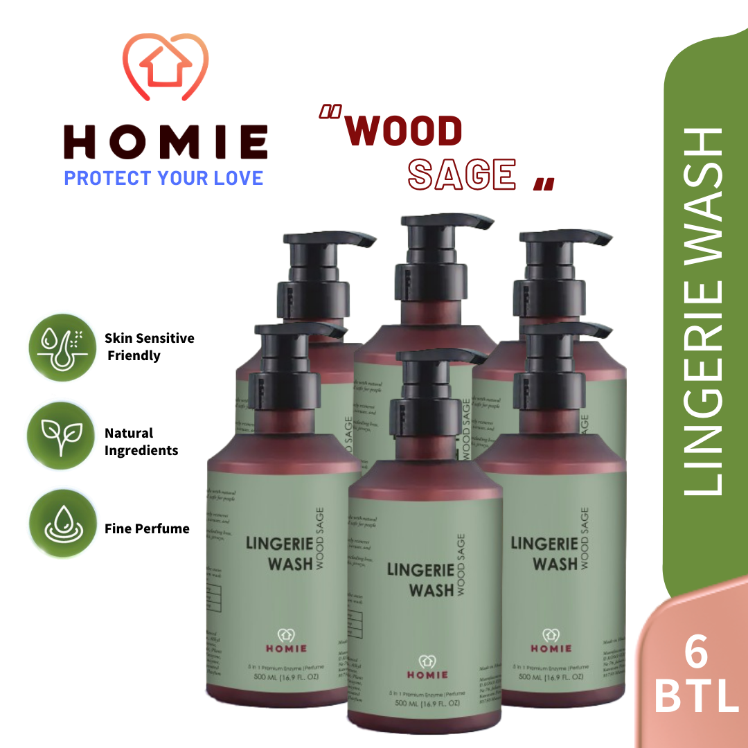 Enzyme Anti-Bacterial Perfume Lingerie Wash (Super Saver Pack 6 Bottle) - Wood Sage
