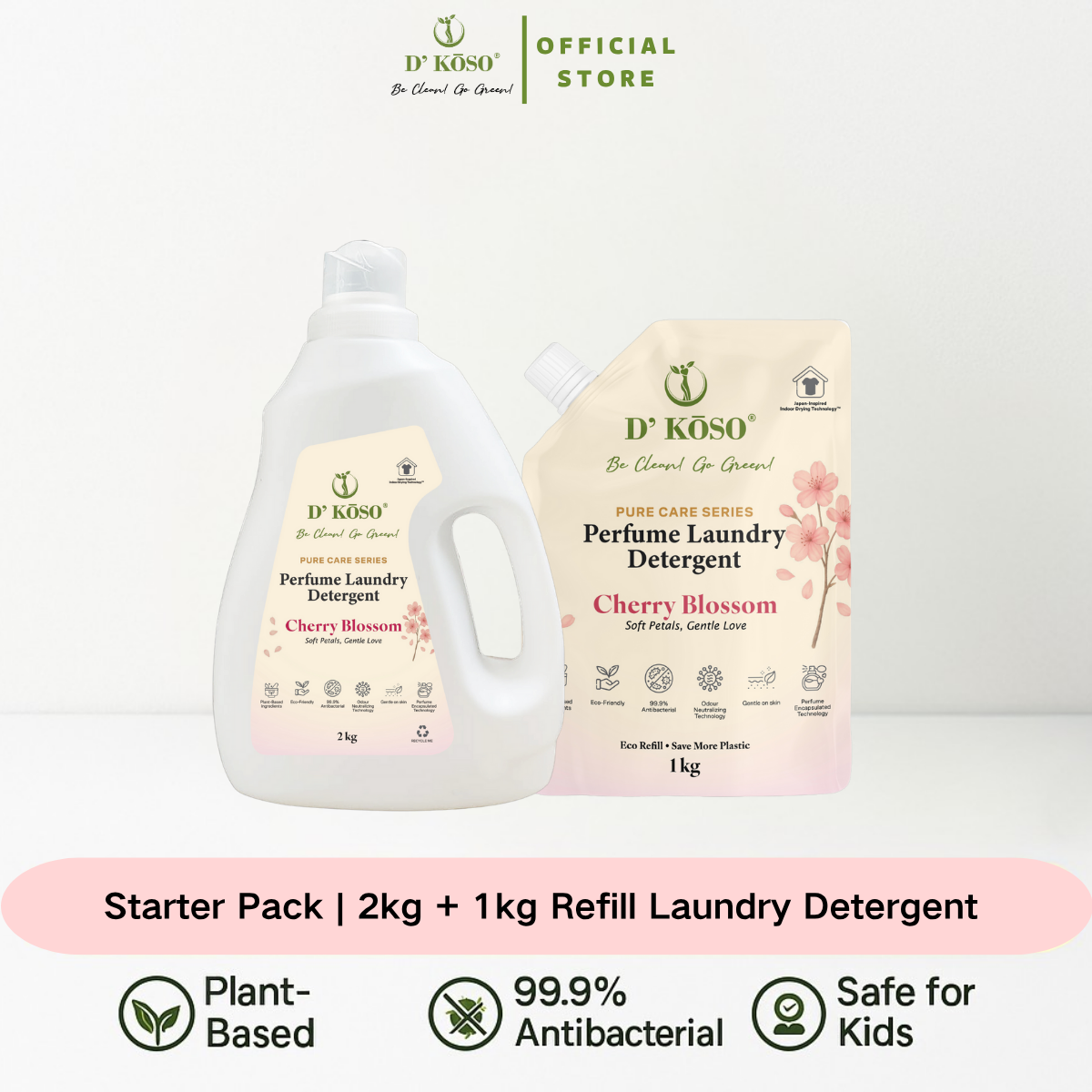 Laundry + Refill Combo (2kg + 1kg Refill Indoor Drying Laundry Detergent)