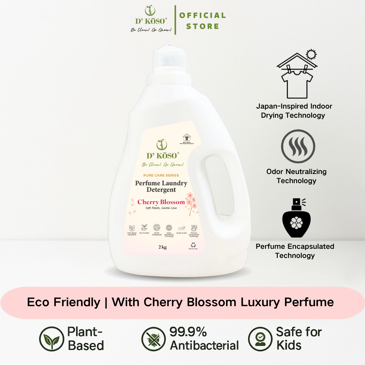 Perfume Laundry Detergent 2kg - Cherry Blossom