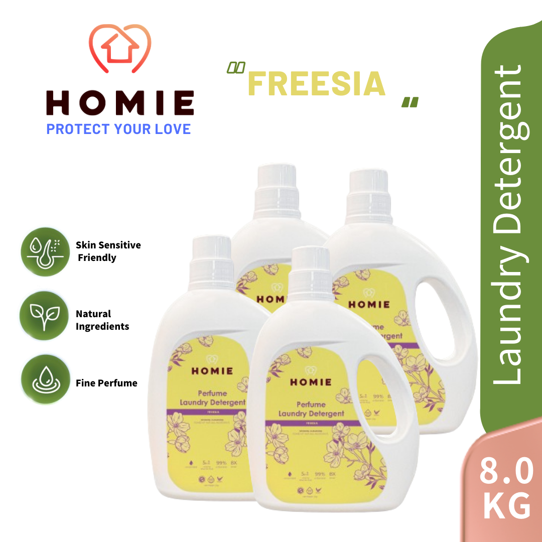 Enzyme Anti-Bacterial Perfume Laundry Detergent (Super Value Pack 4 Bottle) - English Pear & Freesia