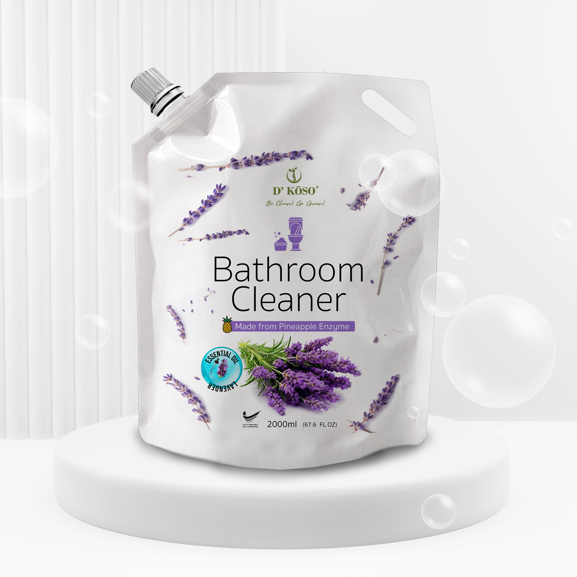Refill Pack _ Enzyme Bathroom Cleaner (2L) - Lavender EO_ 酵素厕所清洁剂补充装