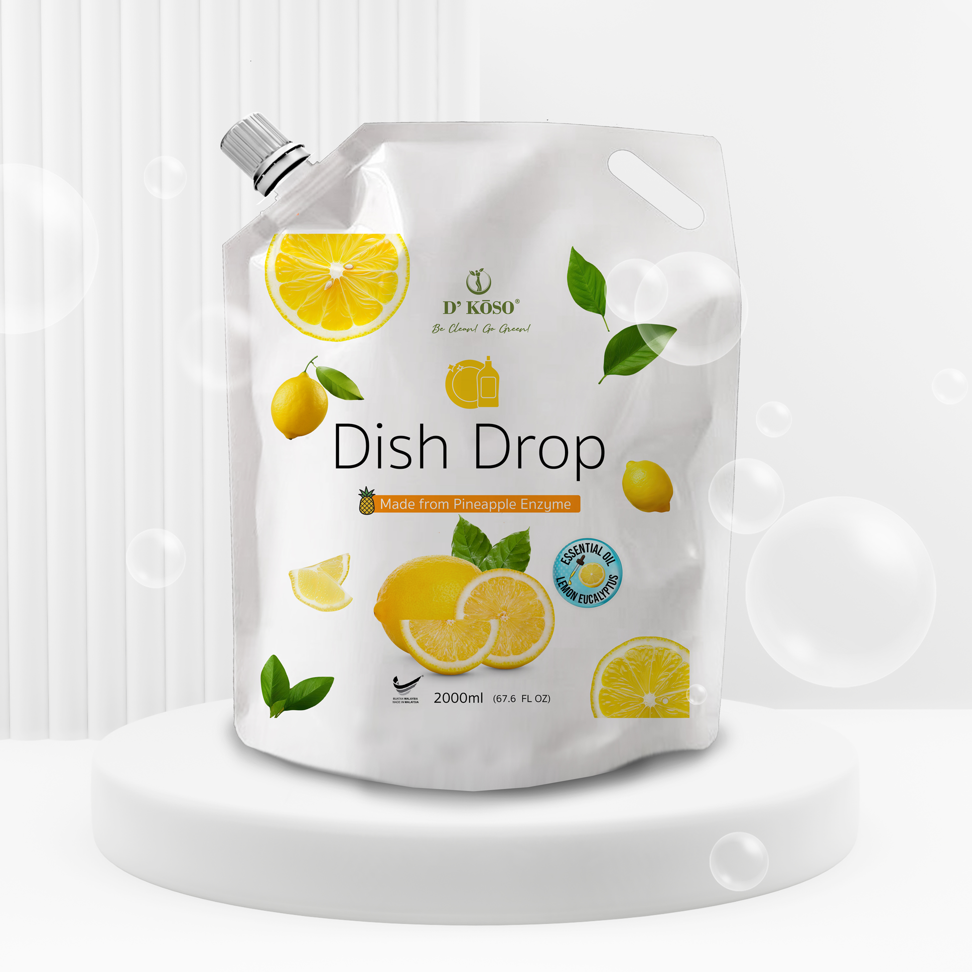 Refill Pack _ 3 in 1 Enzyme Dish Drop (2L) - Lemon EO _ 酵素洗碗液补充装