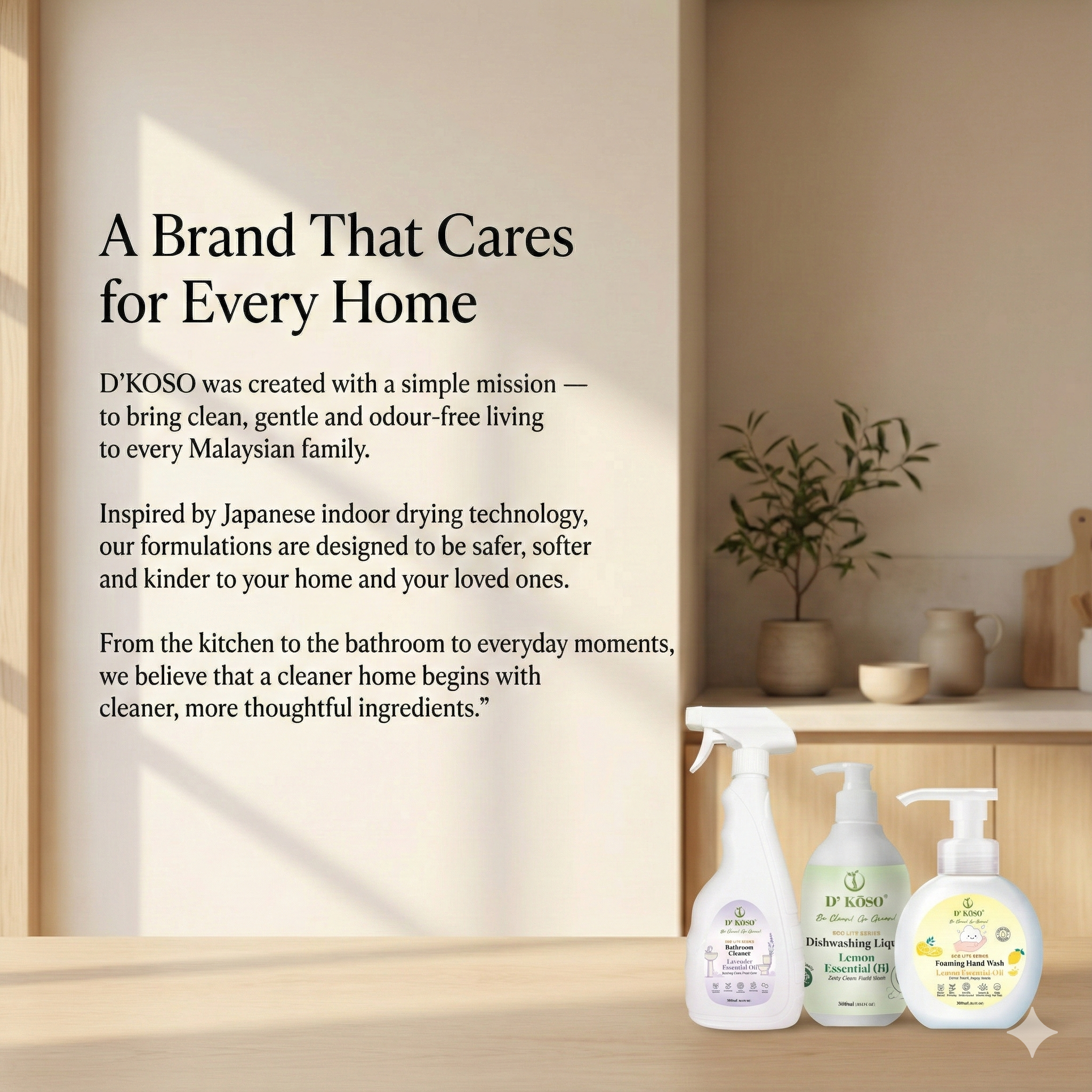 [Mix & Match] D’KOSO Eco Lite Cleaning Bundle – Choose Any 2 (Bathroom / Dishwashing / Handwash)