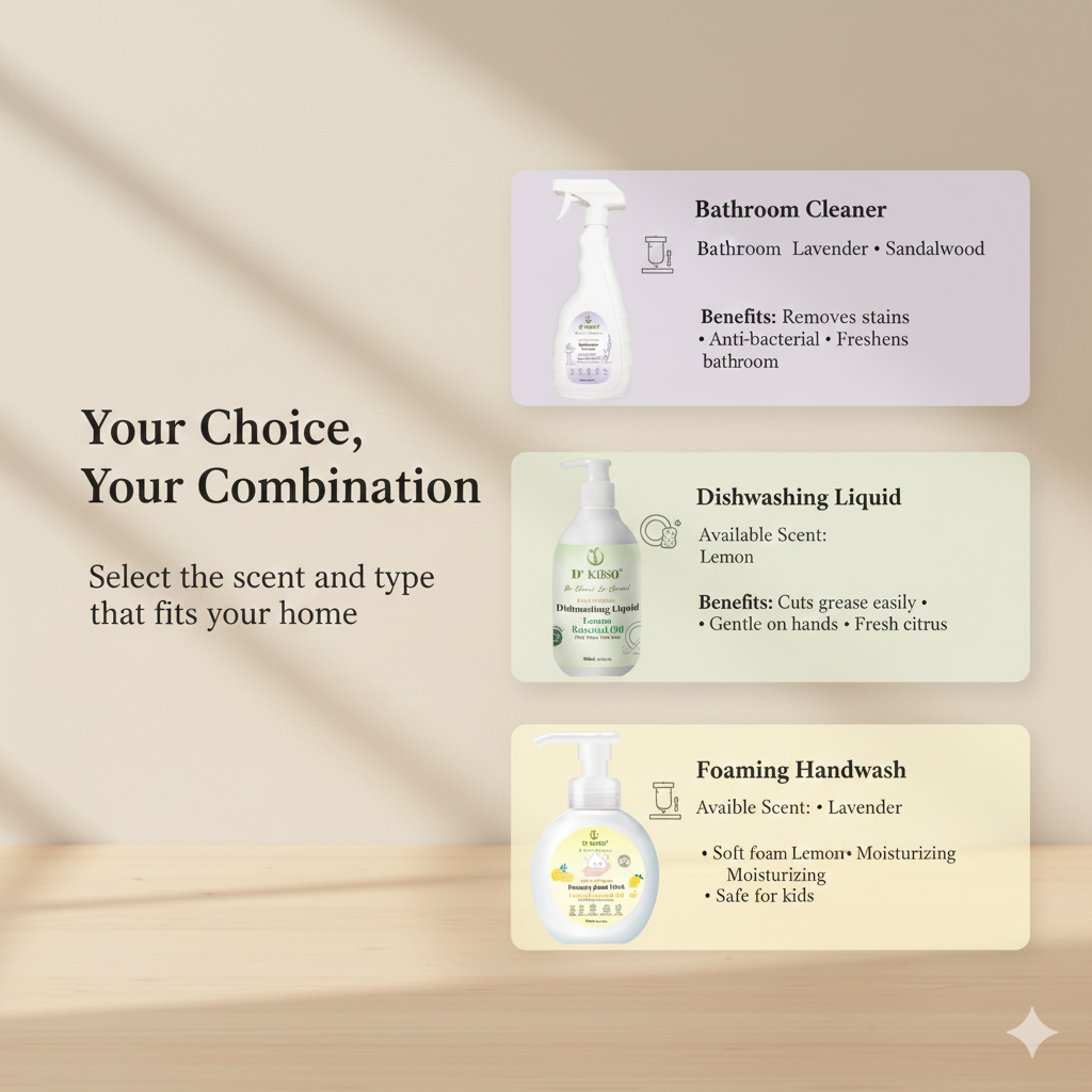 [Mix & Match] D’KOSO Eco Lite Cleaning Bundle – Choose Any 2 (Bathroom / Dishwashing / Handwash)