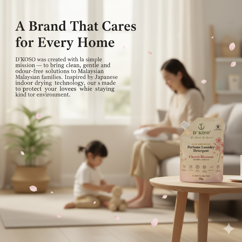 [Refill Trial-Pack] D’KOSO Indoor Drying Laundry Detergent – 1kg × 3