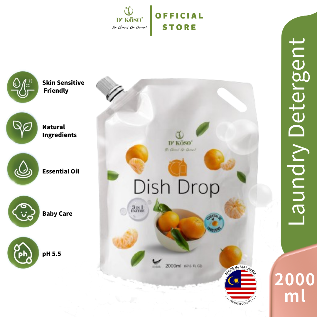 Refill Pack _ 3 in 1 Enzyme Dish Drop (2L) - Tangerine EO _ 酵素洗碗液补充装