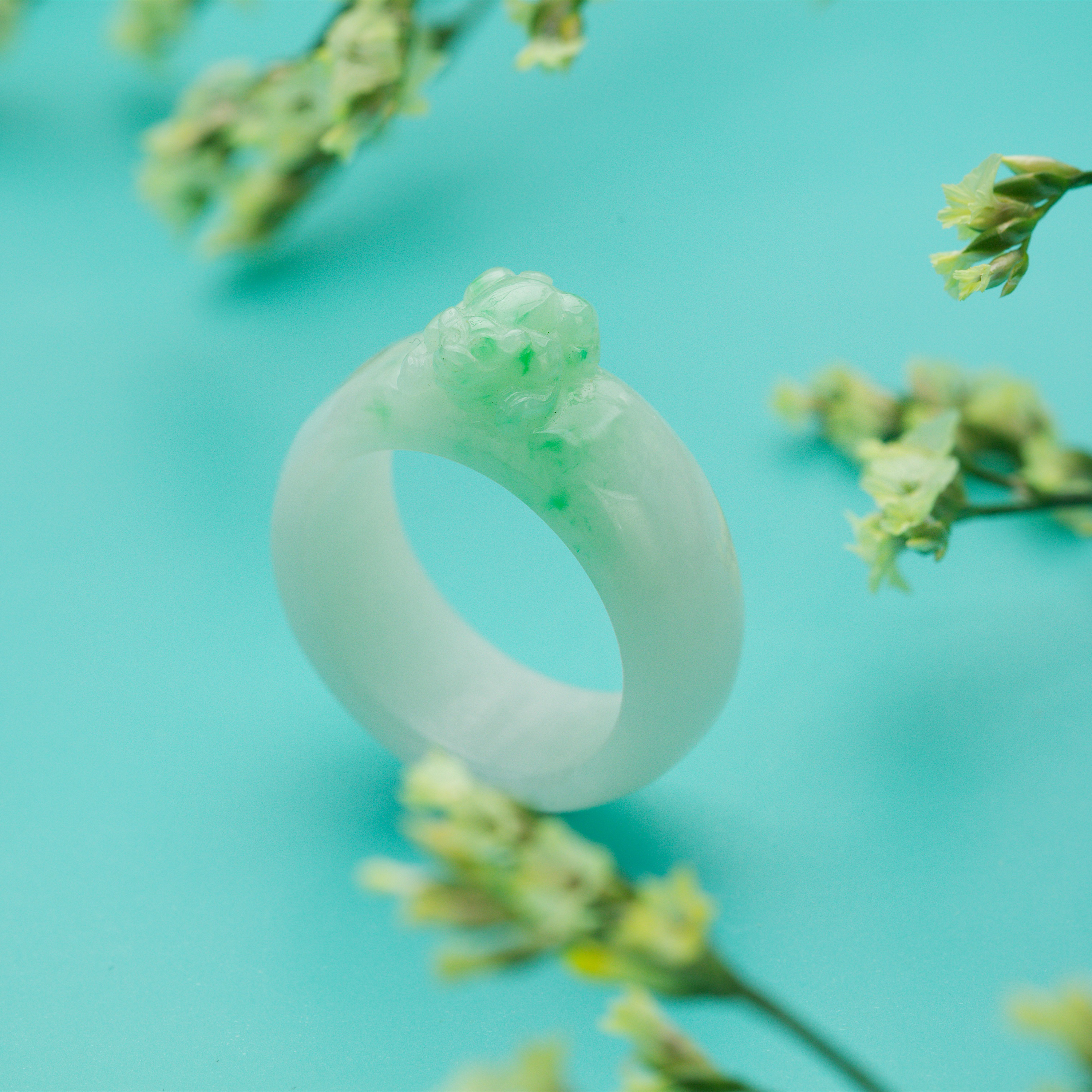 Pixiu Jade Hololith Ring (PJA00593)