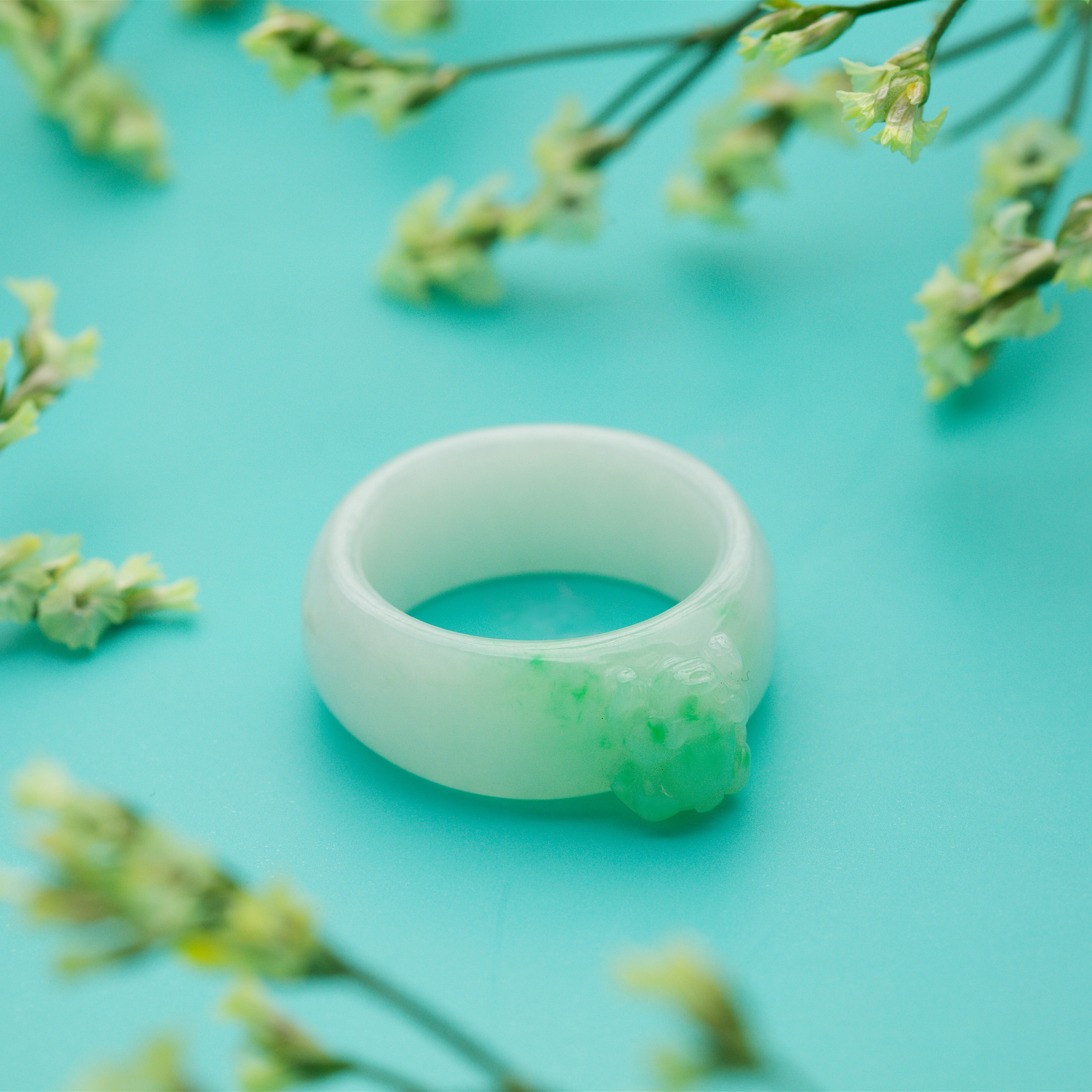 Pixiu Jade Hololith Ring (PJA00593)