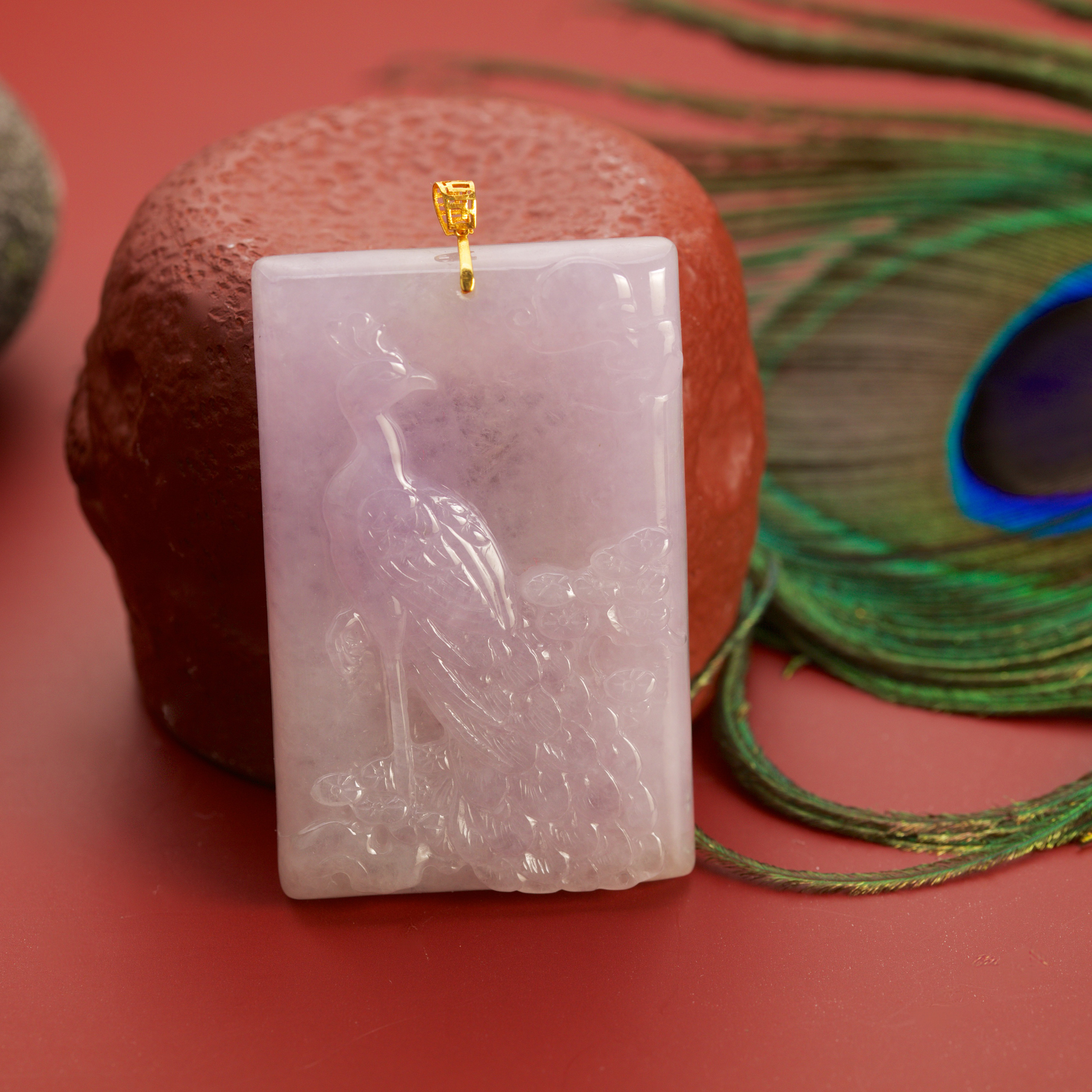 Pink Lavender Jade Pendant (PJA00245)