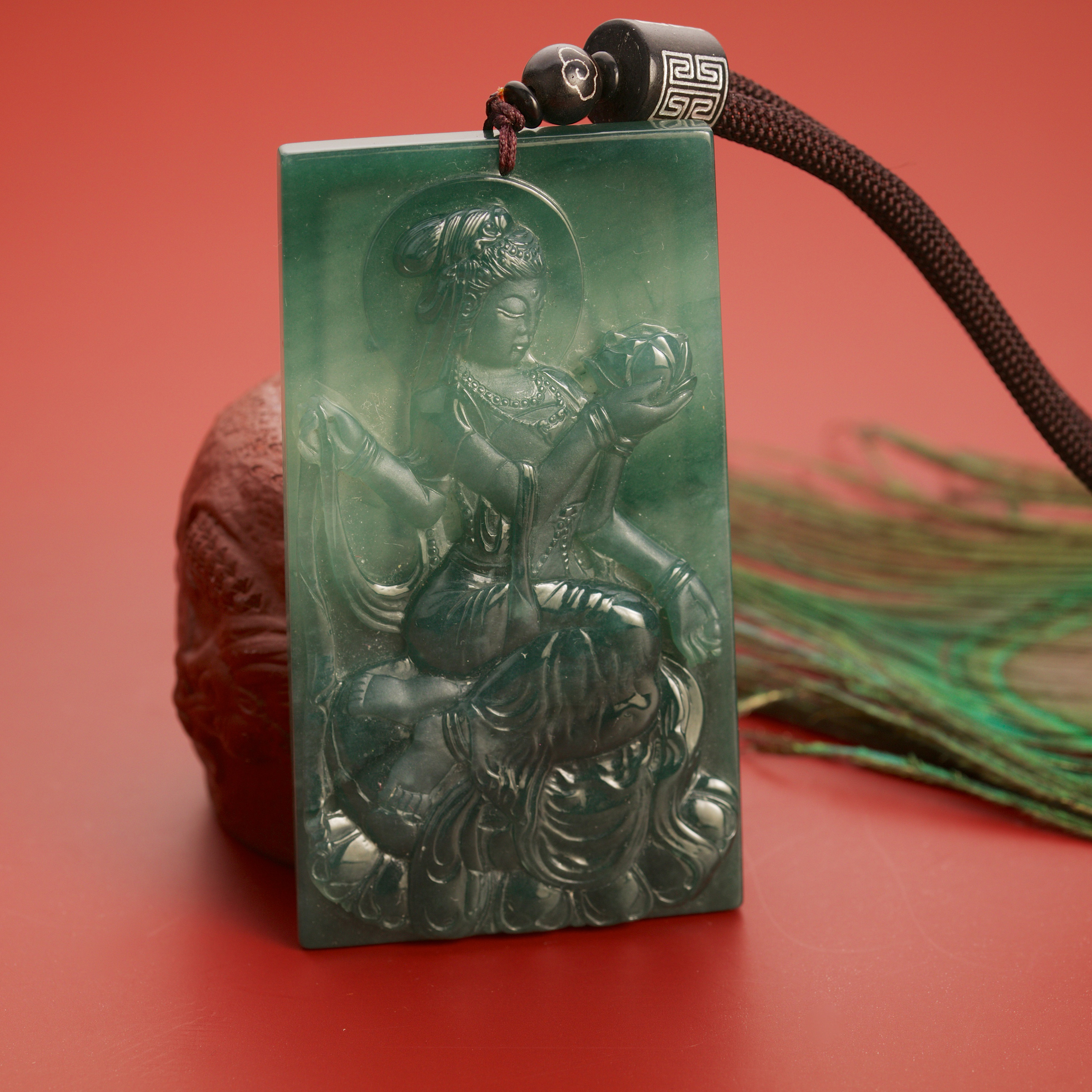 Thousand Hands Guan Yim Jade Plague (PJA00206)