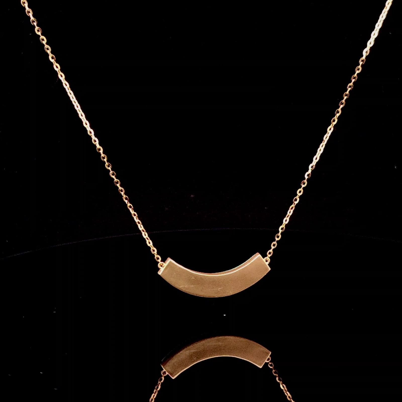 18K Yellow Gold Green Smily Jade Necklace (PJA01222)